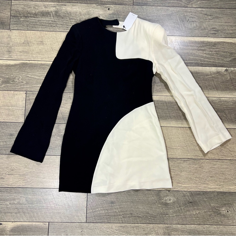 Mango Monochrome Long Sleeve Dress - Picture 3 of 5